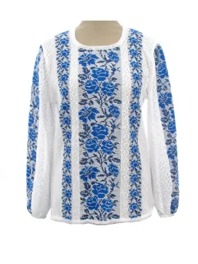 Women's embroidered blouse crocheted Troyanda