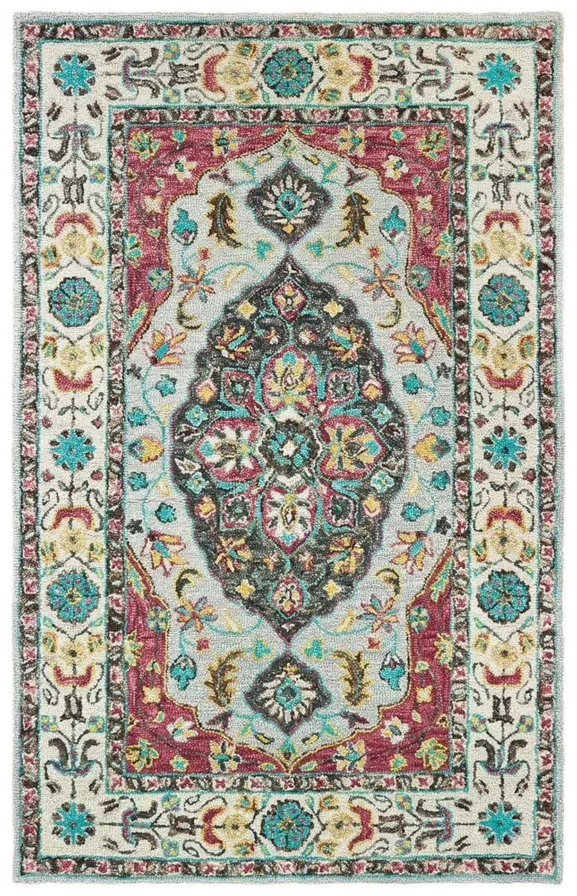 Zahra 75504 Grey/Pink Rug