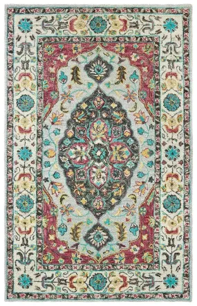 Zahra 75504 Grey/Pink Rug