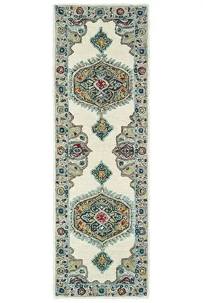 Zahra 75505 Ivory/Grey Rug