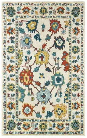 Zahra 75507 Ivory/Gold Rug