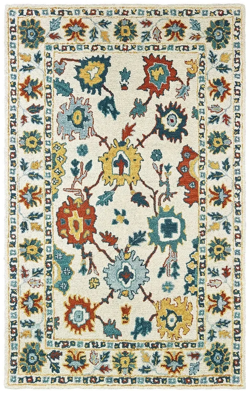 Zahra 75507 Ivory/Gold Rug